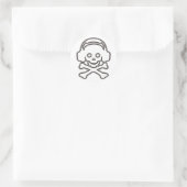 Black_Jack Ronde Sticker (Tas)