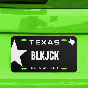 Black Jack Texas Nummerplaat