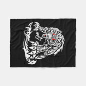 Black Jacob Fatu Wolf Fleece Deken (Voorkant (Horizontaal))