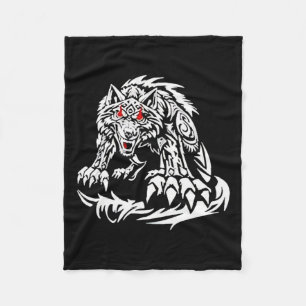 Black Jacob Fatu Wolf Fleece Deken
