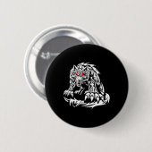 Black Jacob Fatu Wolf Ronde Button 5,7 Cm (Voorkant /achterkant)