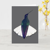 Black Jacobin Hummingbird  Kaart (Gele Bloem)