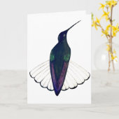 Black Jacobin Hummingbird  Kaart (Gele Bloem)