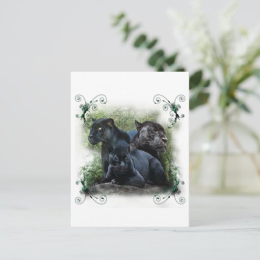 Black Jaguar Briefkaart (Staand voorkant)