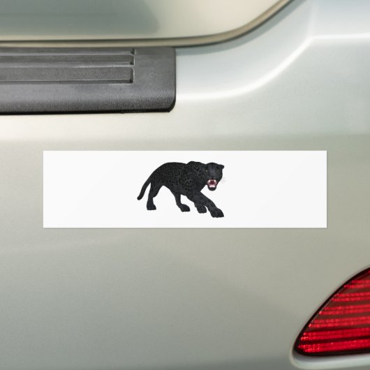 Black Jaguar Bumpersticker (Op auto)