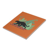 Black Jaguar Ceramic Tegel Tegeltje (Zijkant)