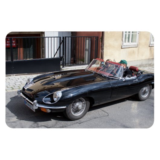 Black Jaguar E Type Magneet (Horizontaal)