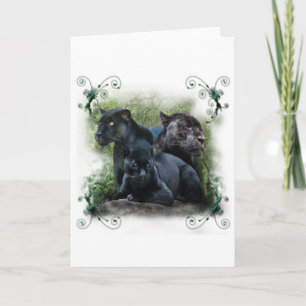 Black Jaguar Feestdagen Kaart