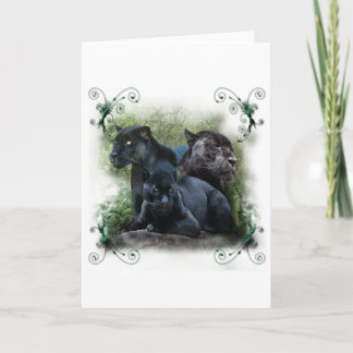 Black Jaguar Feestdagen Kaart