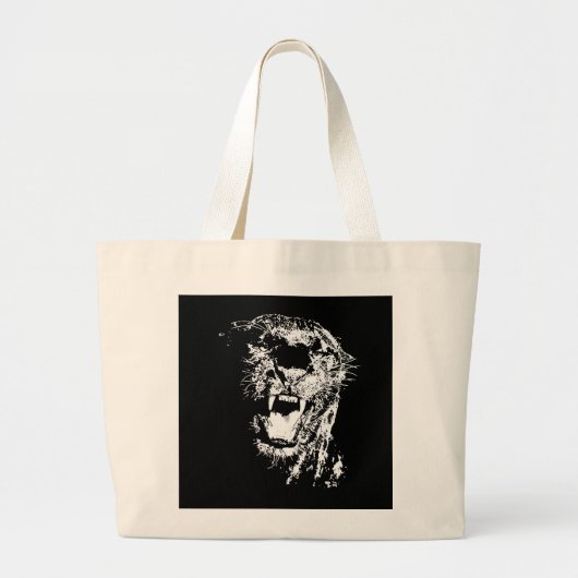 Black Jaguar Grote Tote Bag (Voorkant)