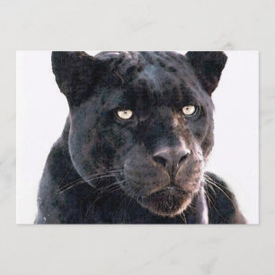 Black Jaguar Invitation Kaart