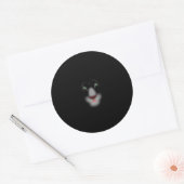 Black Jaguar of panther Big Cat Face Ronde Sticker (Envelop)