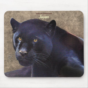 Black Jaguar Panther Big Cat Wildlife Mousepad Muismat