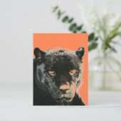 Black Jaguar Panther Briefkaart (Staand voorkant)