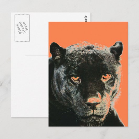 Black Jaguar Panther Briefkaart (Voorkant / Achterkant)