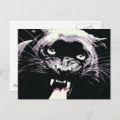 Black Jaguar Panther Briefkaart (Voorkant / Achterkant)