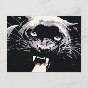Black Jaguar Panther Briefkaart