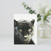 Black Jaguar Panther Briefkaart (Staand voorkant)