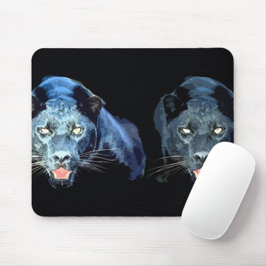 Black Jaguar Panther Muismat (Met muis)