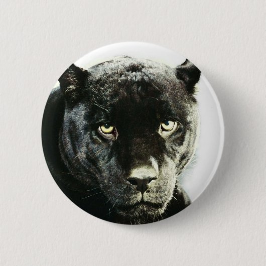 Black Jaguar Panther Ronde Button 5,7 Cm (Voorkant)