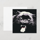 Black Jaguar Panther uitnodiging (Voorkant / Achterkant)