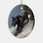 Black Jaguar (Panthera onca) Keramisch Ornament (Rechts)