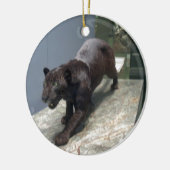 Black Jaguar (Panthera onca) Keramisch Ornament (Links)