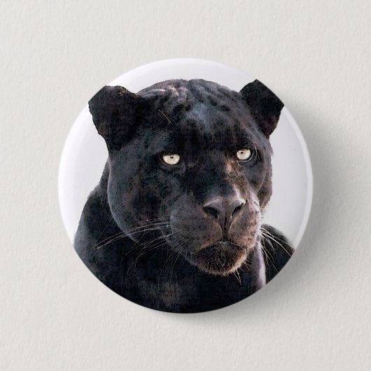 Black Jaguar Ronde Button 5,7 Cm (Voorkant)