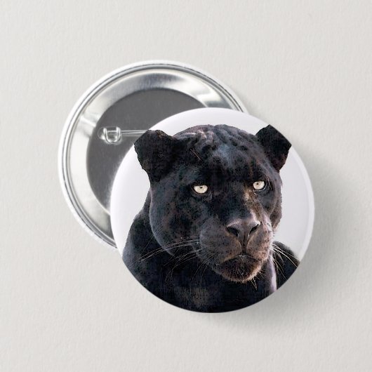 Black Jaguar Ronde Button 5,7 Cm (Voorkant /achterkant)