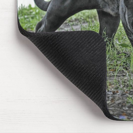 Black Jaguar Stalking Mousepad Muismat (Hoek)