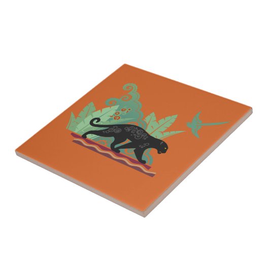 Black Jaguar Tegeltje (Zijkant)