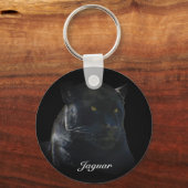 Black Jaguar Wild Cat Animal-Lover Sleutelhanger (Voorkant)