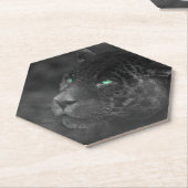 Black Jaguars Emerald Gaze Kartonnen Onderzetters (Schuin)