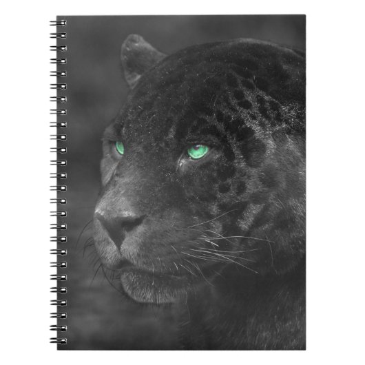 Black Jaguars Emerald Gaze Notitieboek (Voorkant)
