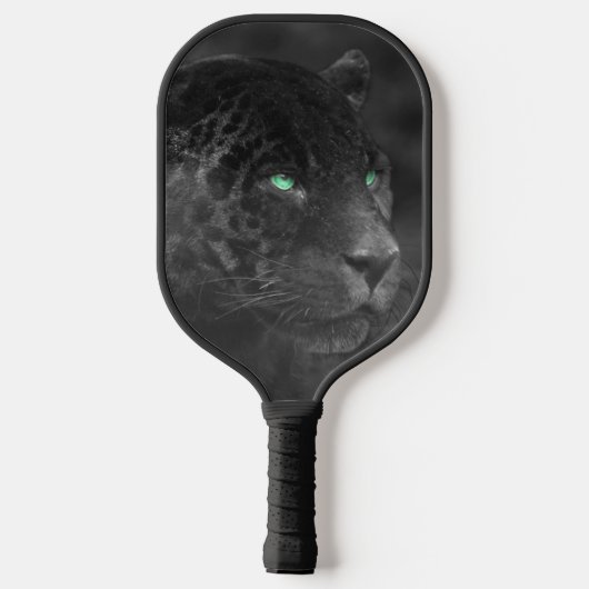 Black Jaguars Emerald Gaze Pickleball Paddle (Achterkant)
