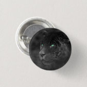 Black Jaguars Emerald Gaze Ronde Button 3,2 Cm (Voorkant /achterkant)