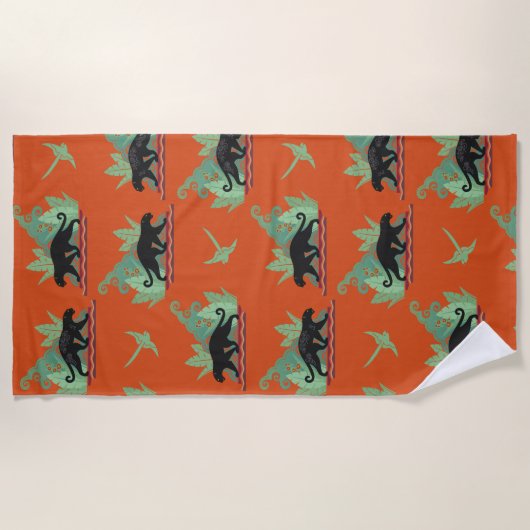 Black Jaguars Strandlaken (Voorkant)