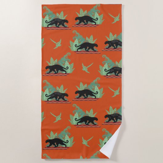 Black Jaguars Strandlaken (Voorkant)