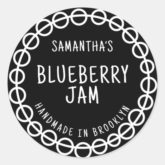 Black Jam Label Sticker (Voorkant)