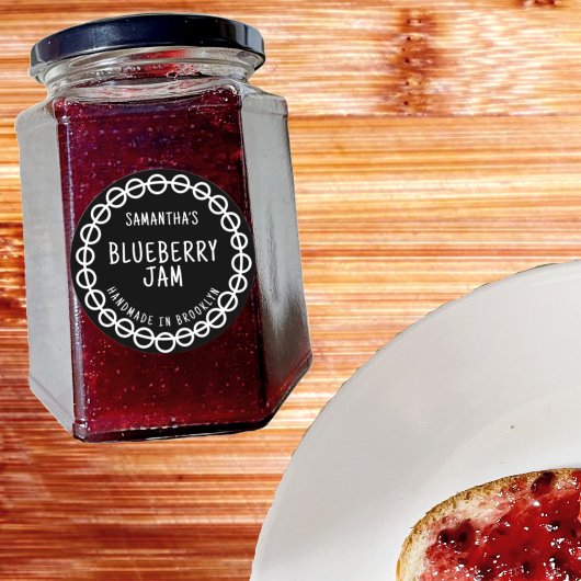 Black Jam Label Sticker