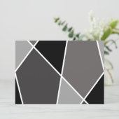 Black JanaiCreates Color Collection Invitation Kaart (Staand voorkant)