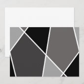 Black JanaiCreates Color Collection Invitation Kaart (Voorkant / Achterkant)