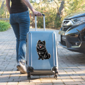 Black Japanese Spitz Sticker (Koffer Insitu)