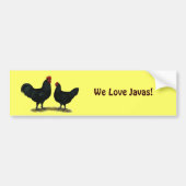 Black Java Chickens Bumpersticker (Voorkant)