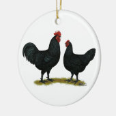 Black Java Chickens Keramisch Ornament (Links)