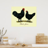Black Java Chickens Poster (Keuken)