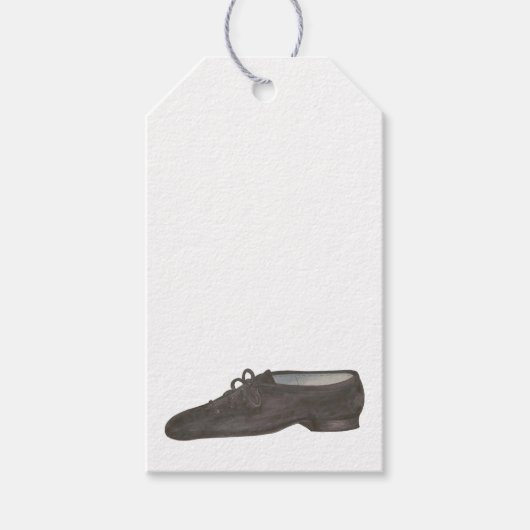 Black Jazz Dance Schoen Danser Verjaardagsfeest Cadeaulabel (Voorkant)