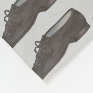 Black Jazz Dance Shoe Dancing Teacher Studio Fleece Deken