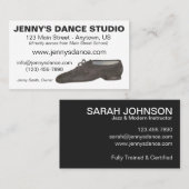 Black Jazz Dance Shoe Studio Teacher Choreograaf Visitekaartje (Voorkant / Achterkant)