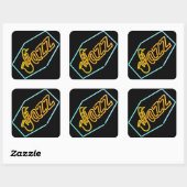Black Jazz Vierkante Sticker (Vel)